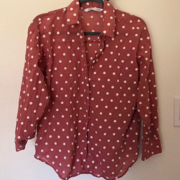 Zara Tops - Lovely Zara polka dot blouse
